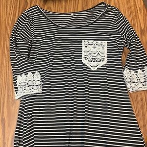 Quarter Sleeve Knee Length Dress